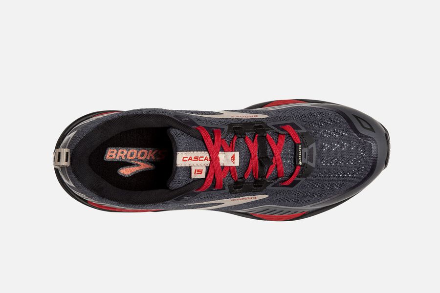 Brooks Cascadia 15 Gtx Trail Loopschoenen Heren - Zwart/Rood - 407389BSZ